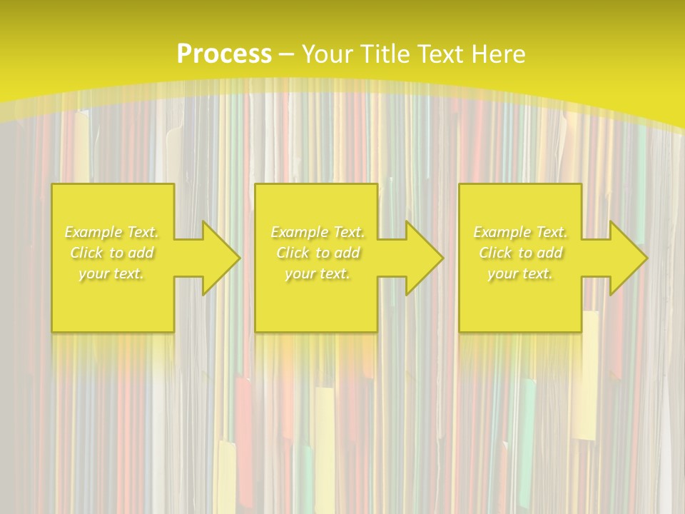 Colorful Of File Folder In The Hanger PowerPoint Template