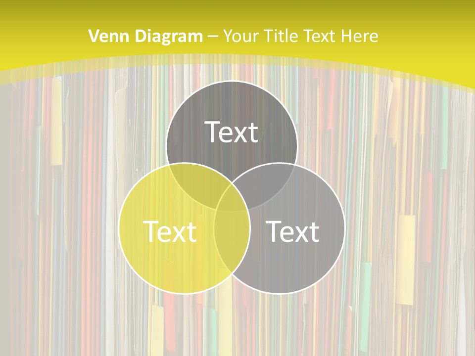 Colorful Of File Folder In The Hanger PowerPoint Template