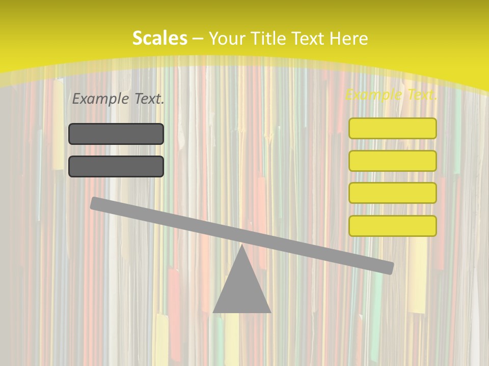 Colorful Of File Folder In The Hanger PowerPoint Template
