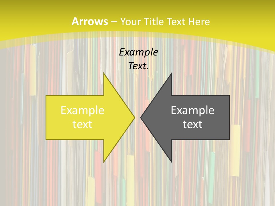 Colorful Of File Folder In The Hanger PowerPoint Template