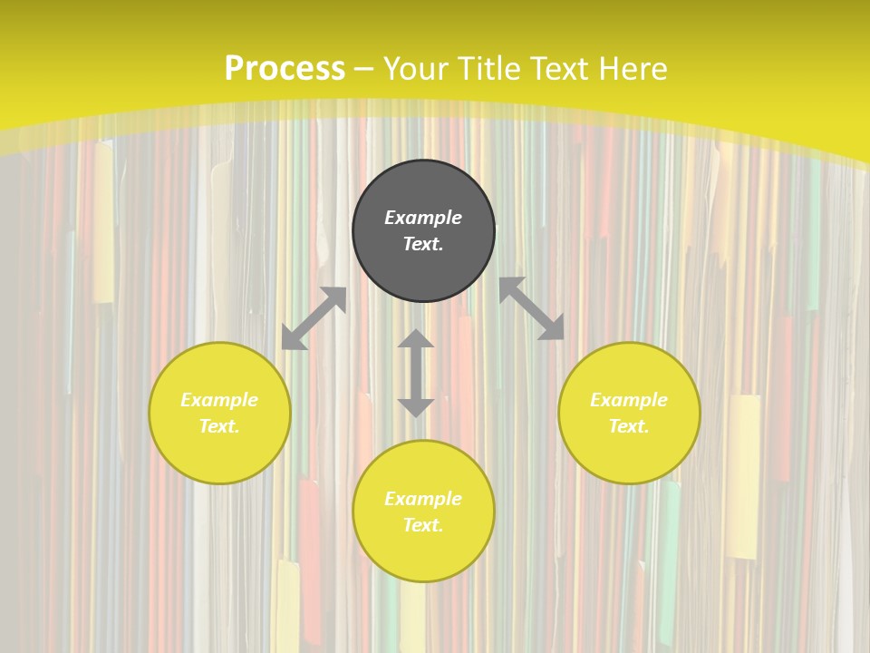 Colorful Of File Folder In The Hanger PowerPoint Template