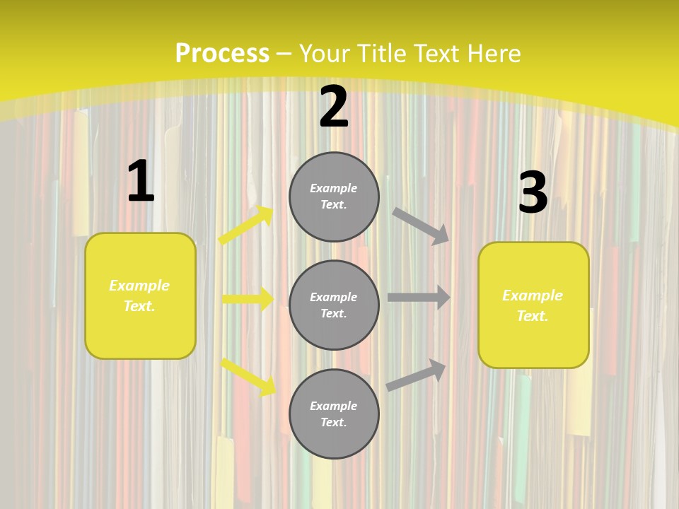 Colorful Of File Folder In The Hanger PowerPoint Template