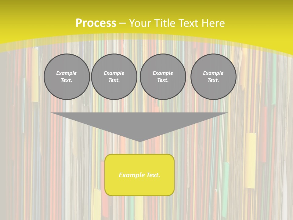 Colorful Of File Folder In The Hanger PowerPoint Template