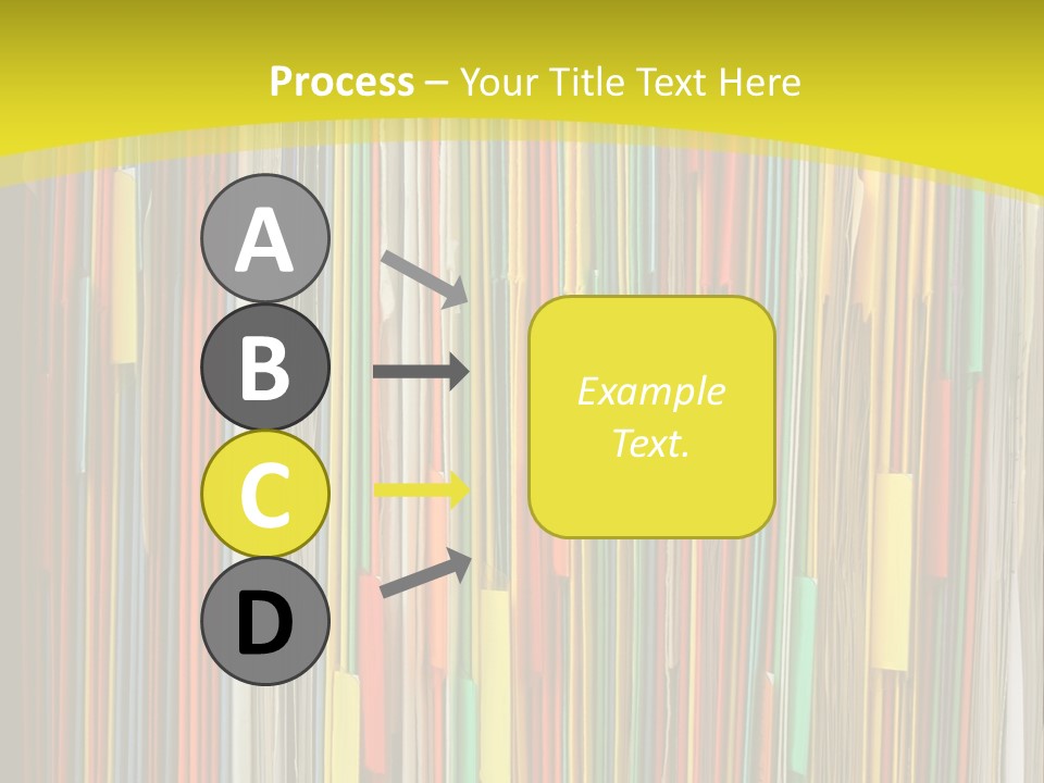 Colorful Of File Folder In The Hanger PowerPoint Template