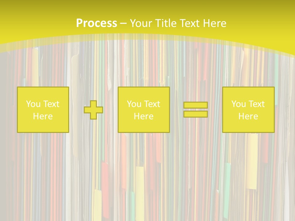 Colorful Of File Folder In The Hanger PowerPoint Template