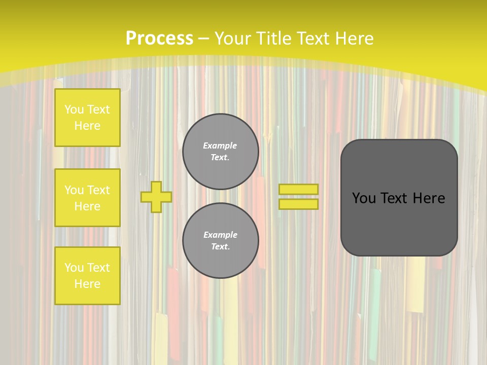 Colorful Of File Folder In The Hanger PowerPoint Template
