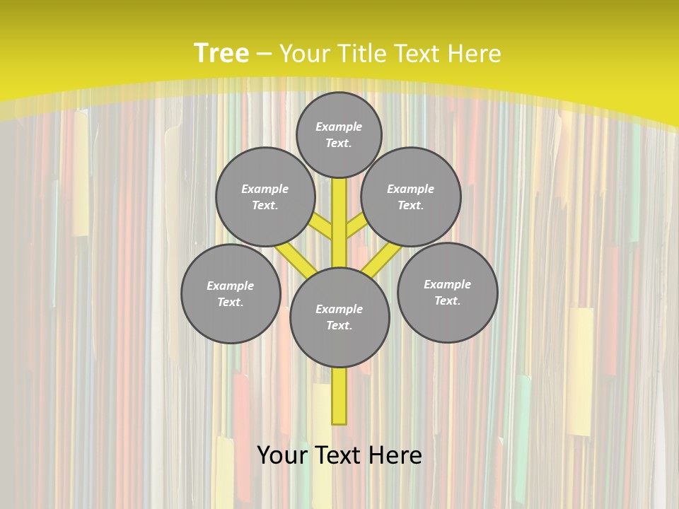 Colorful Of File Folder In The Hanger PowerPoint Template