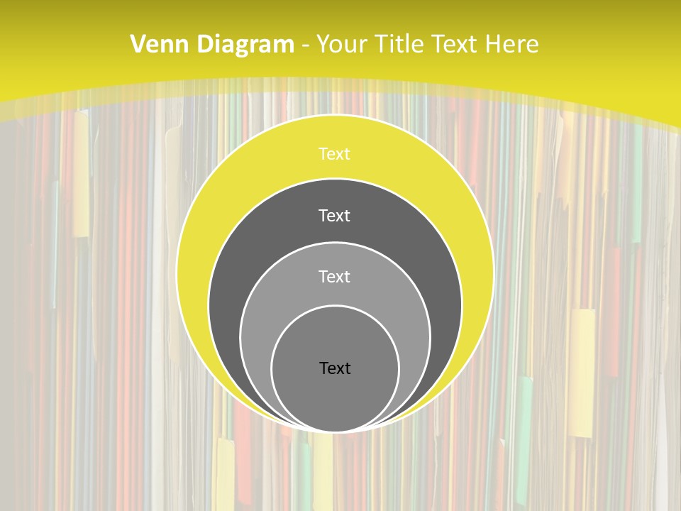 Colorful Of File Folder In The Hanger PowerPoint Template