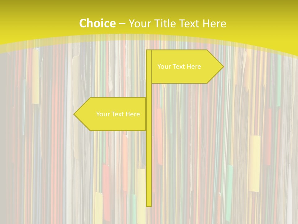 Colorful Of File Folder In The Hanger PowerPoint Template