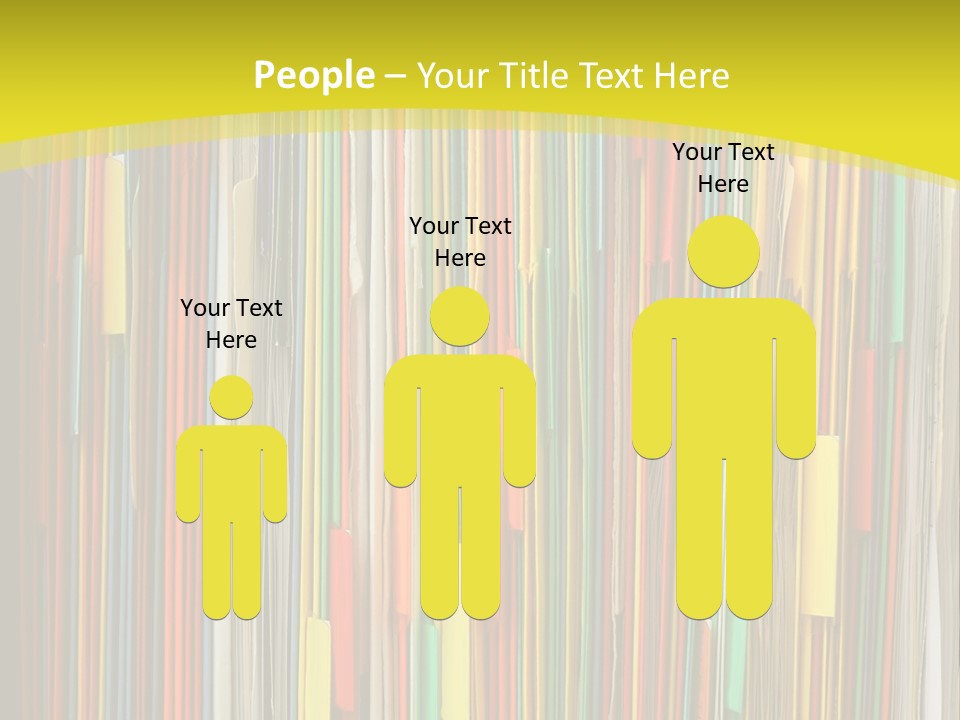 Colorful Of File Folder In The Hanger PowerPoint Template