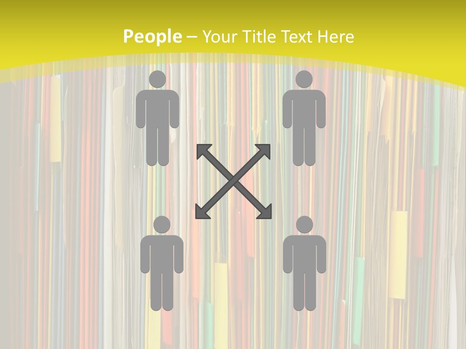 Colorful Of File Folder In The Hanger PowerPoint Template