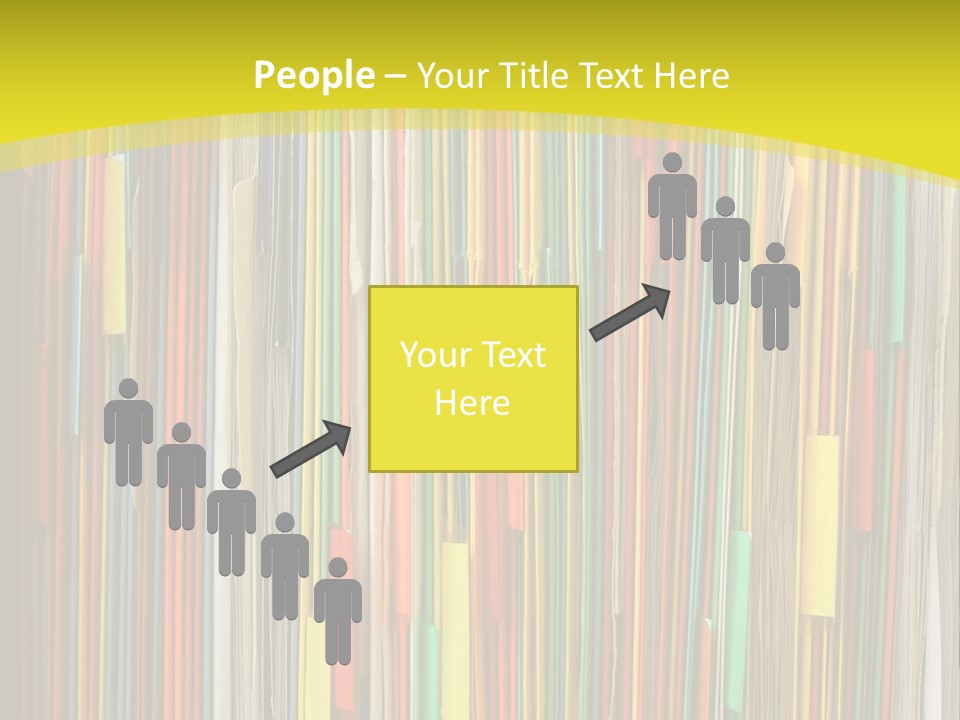 Colorful Of File Folder In The Hanger PowerPoint Template