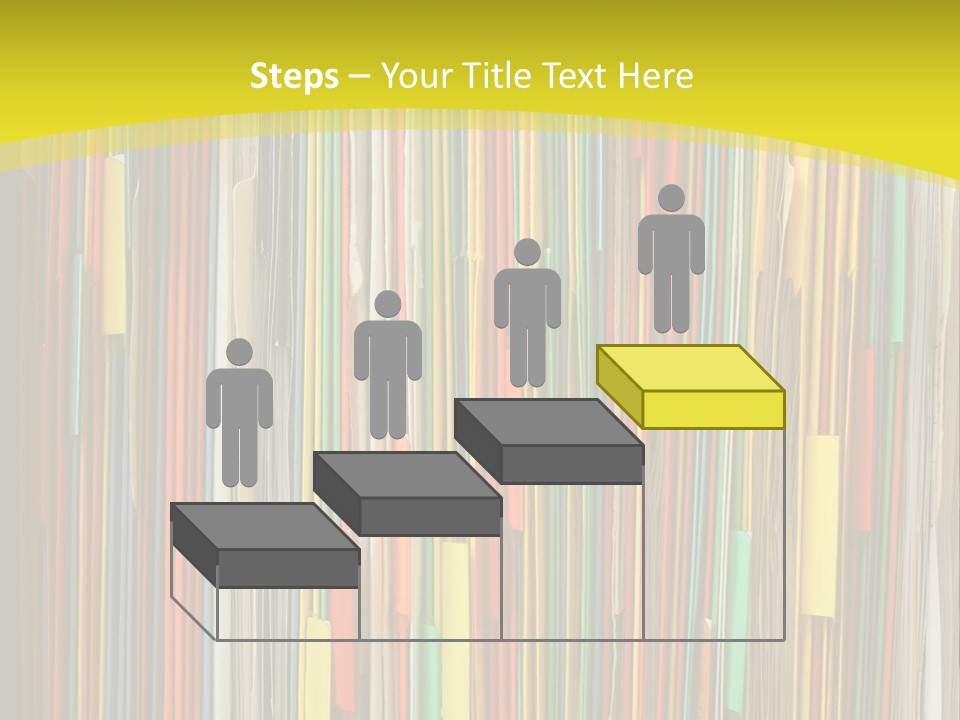 Colorful Of File Folder In The Hanger PowerPoint Template