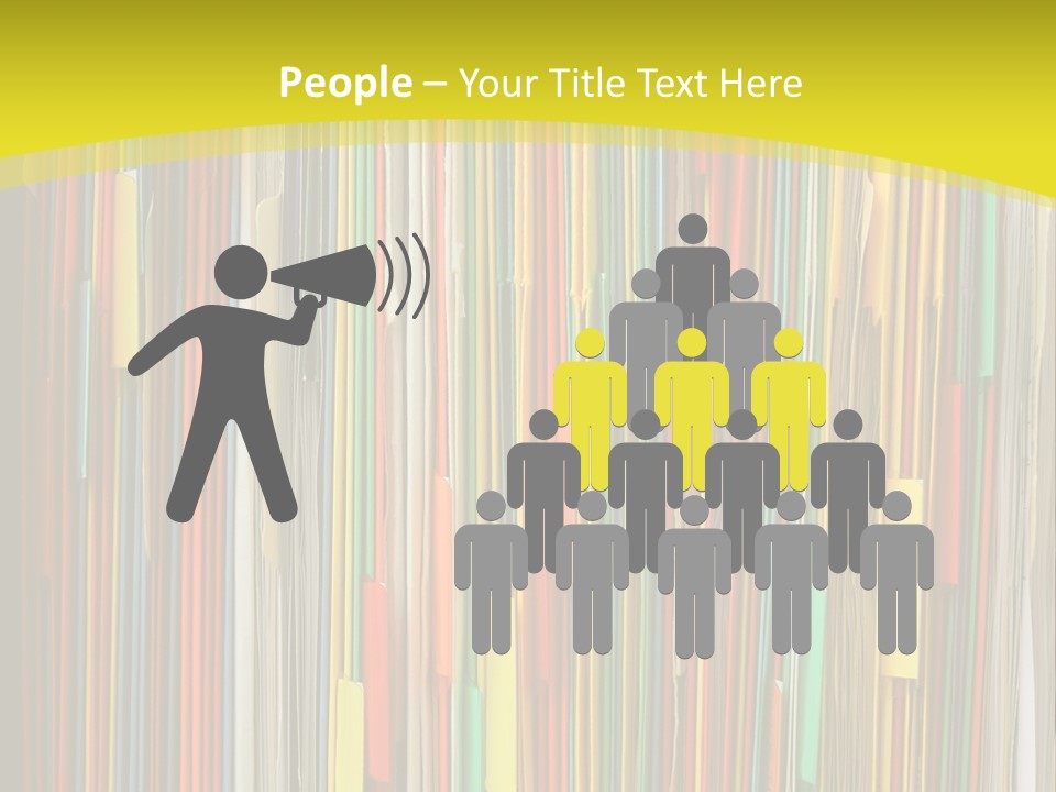 Colorful Of File Folder In The Hanger PowerPoint Template