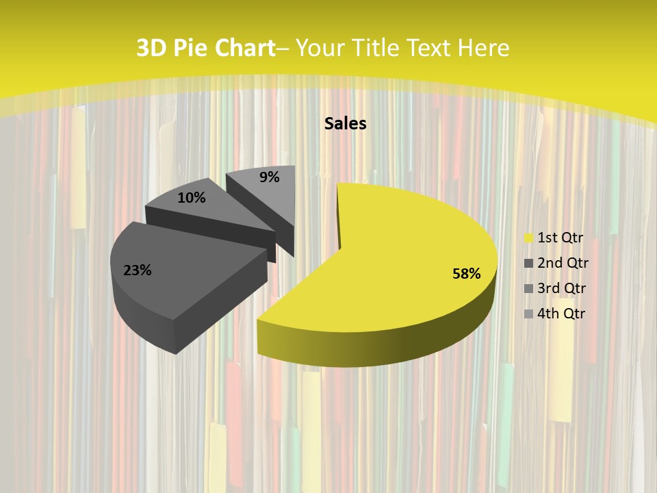 Colorful Of File Folder In The Hanger PowerPoint Template
