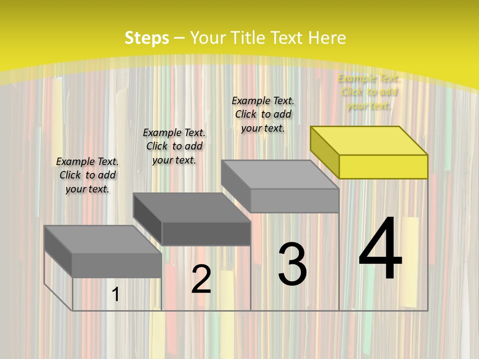 Colorful Of File Folder In The Hanger PowerPoint Template