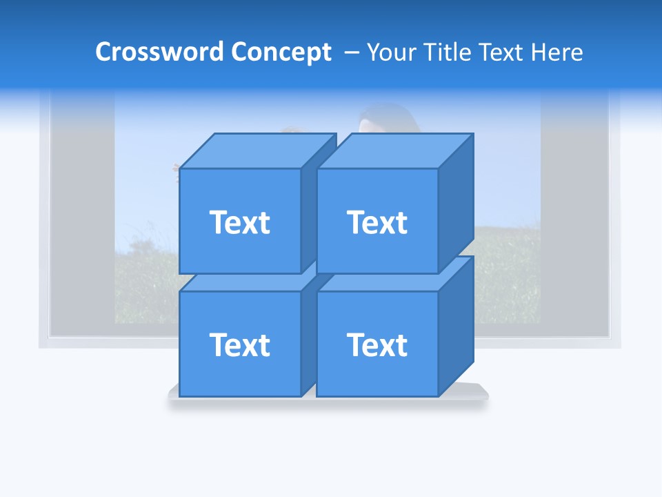 Flat Screen Tv Isolated With An Image Of A Mother And Daughter In A Grassy Meadow PowerPoint Template