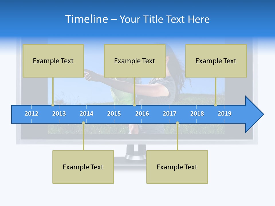 Flat Screen Tv Isolated With An Image Of A Mother And Daughter In A Grassy Meadow PowerPoint Template