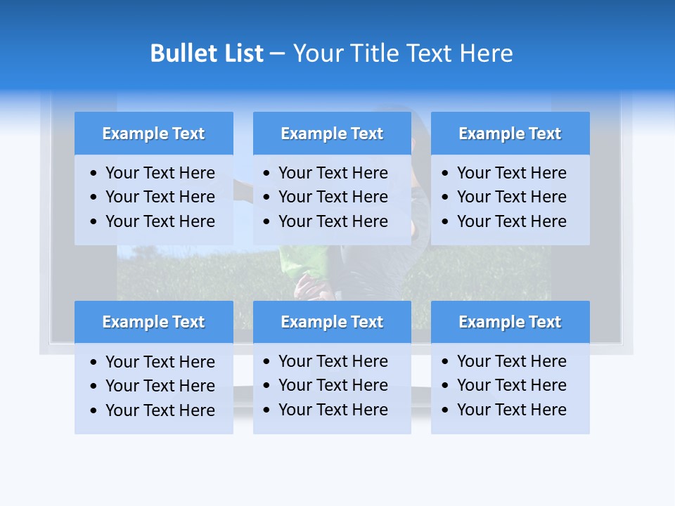 Flat Screen Tv Isolated With An Image Of A Mother And Daughter In A Grassy Meadow PowerPoint Template