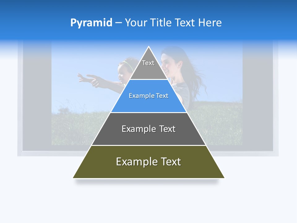 Flat Screen Tv Isolated With An Image Of A Mother And Daughter In A Grassy Meadow PowerPoint Template