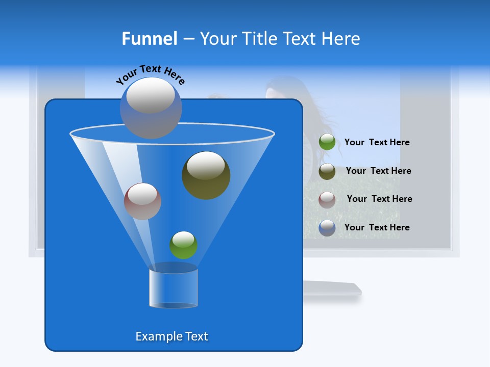 Flat Screen Tv Isolated With An Image Of A Mother And Daughter In A Grassy Meadow PowerPoint Template