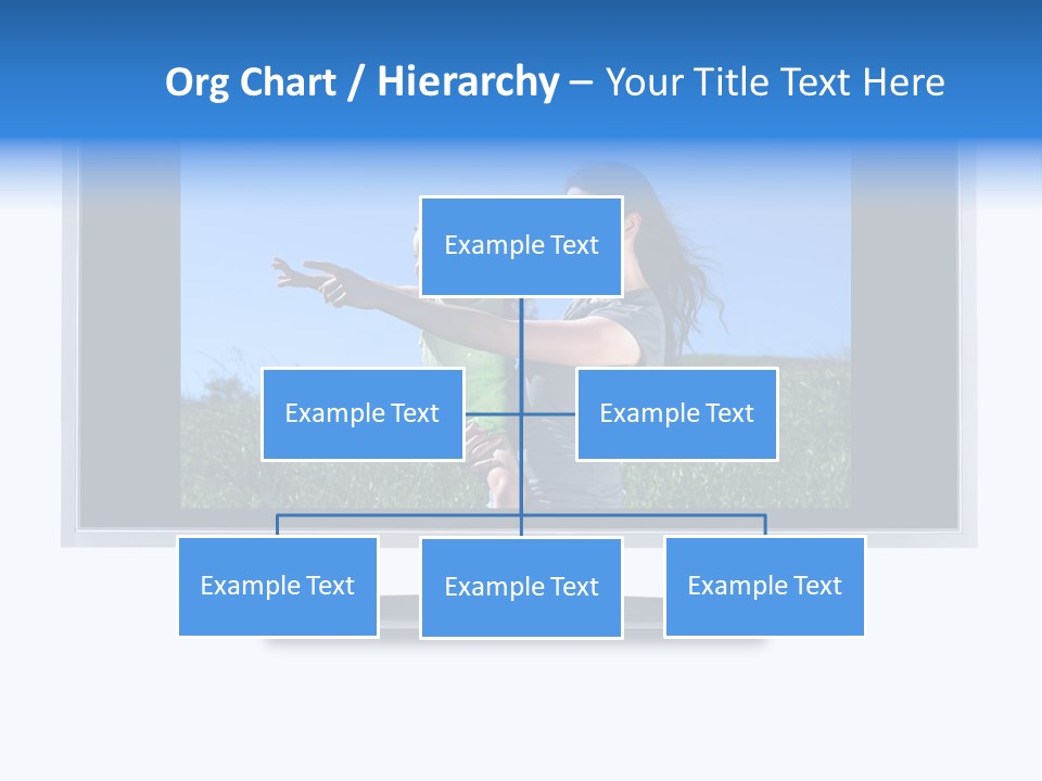 Flat Screen Tv Isolated With An Image Of A Mother And Daughter In A Grassy Meadow PowerPoint Template