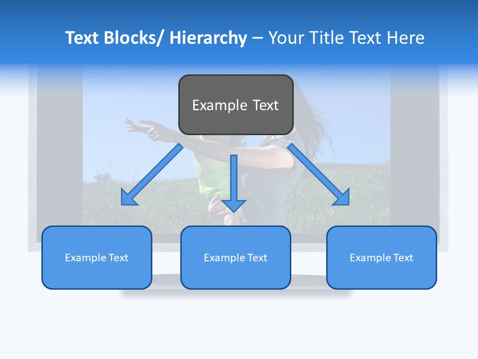 Flat Screen Tv Isolated With An Image Of A Mother And Daughter In A Grassy Meadow PowerPoint Template