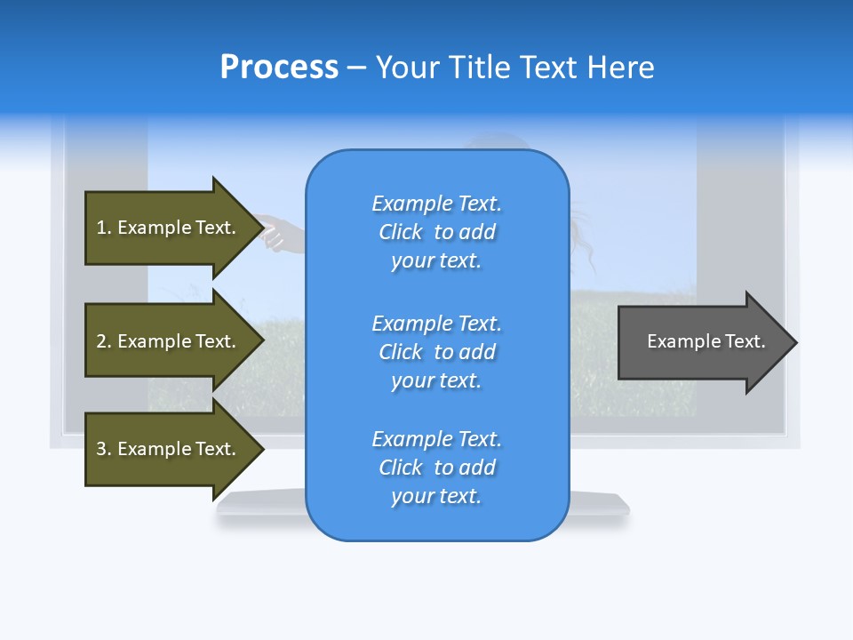 Flat Screen Tv Isolated With An Image Of A Mother And Daughter In A Grassy Meadow PowerPoint Template