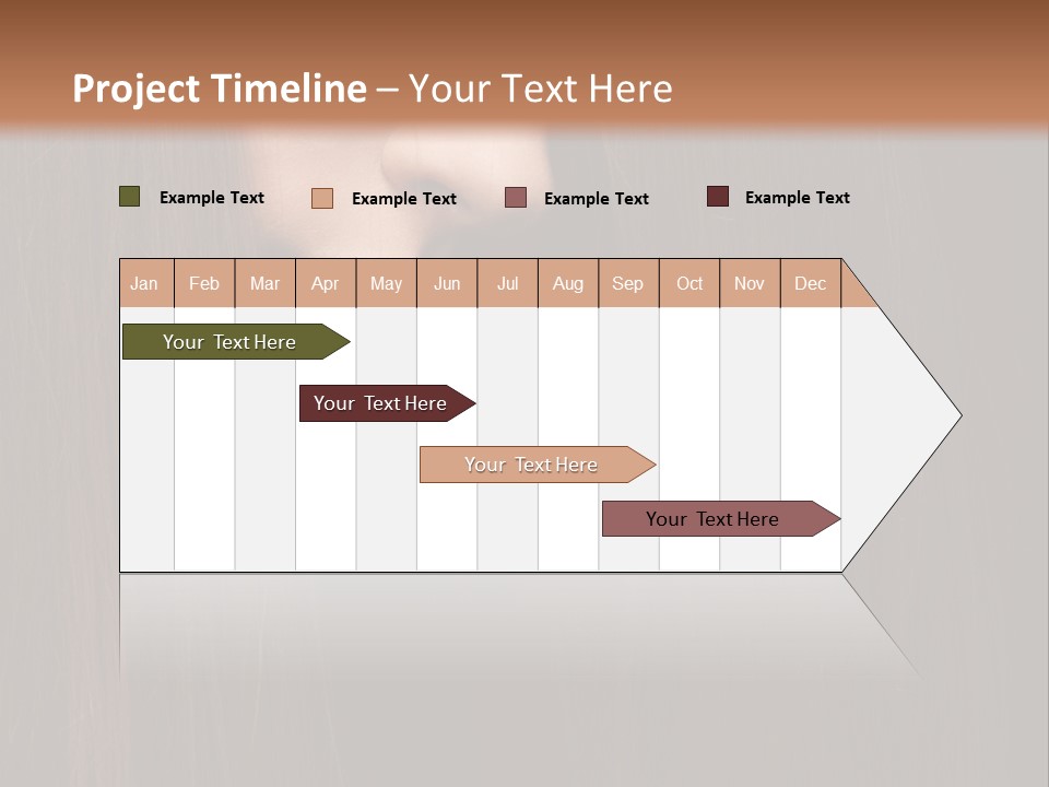 Beautiful Young Woman With Long Healthy Dark Hair On Black Background. PowerPoint Template