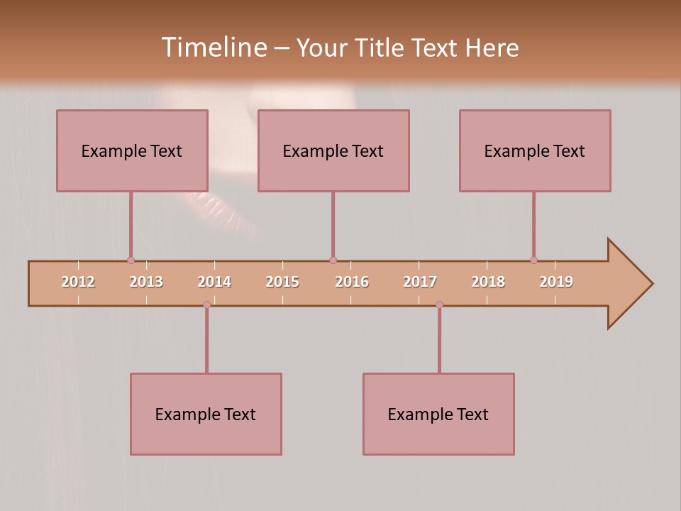 Beautiful Young Woman With Long Healthy Dark Hair On Black Background. PowerPoint Template