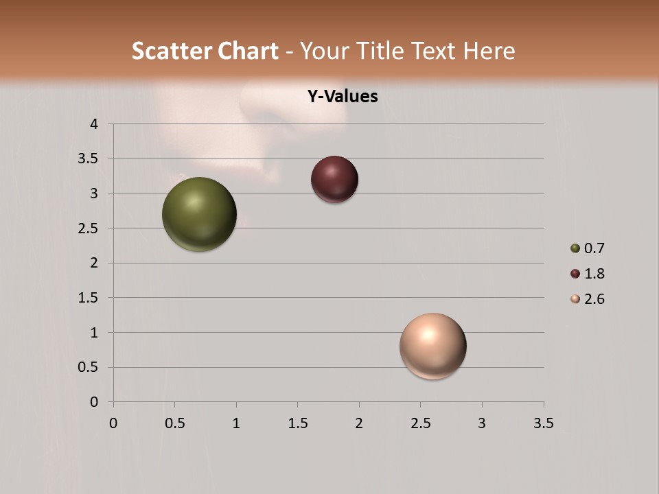 Beautiful Young Woman With Long Healthy Dark Hair On Black Background. PowerPoint Template