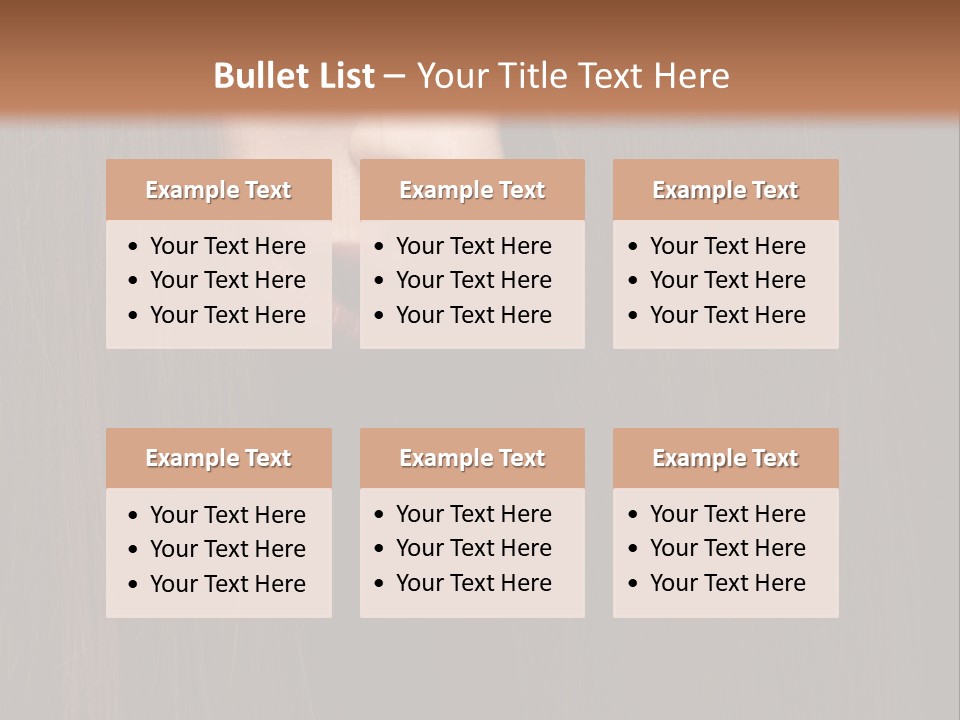 Beautiful Young Woman With Long Healthy Dark Hair On Black Background. PowerPoint Template