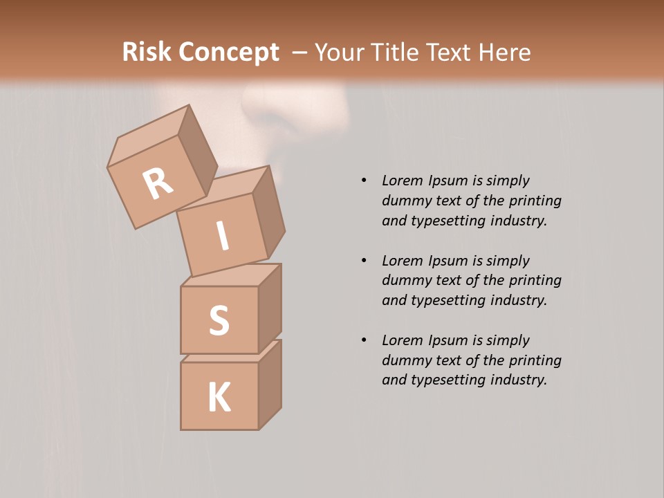 Beautiful Young Woman With Long Healthy Dark Hair On Black Background. PowerPoint Template