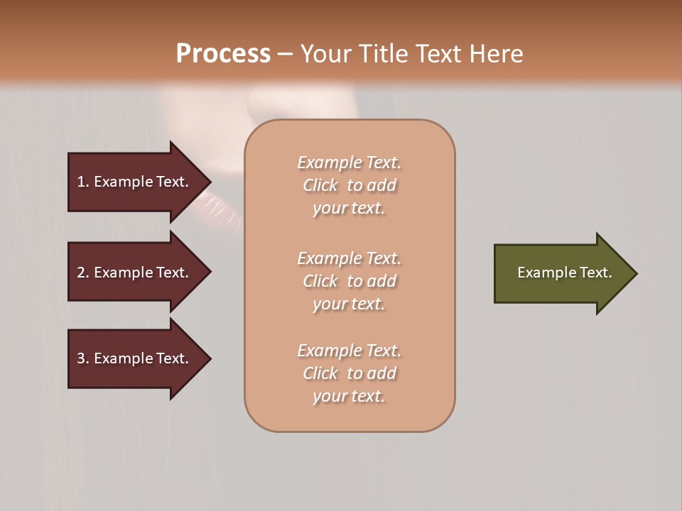 Beautiful Young Woman With Long Healthy Dark Hair On Black Background. PowerPoint Template