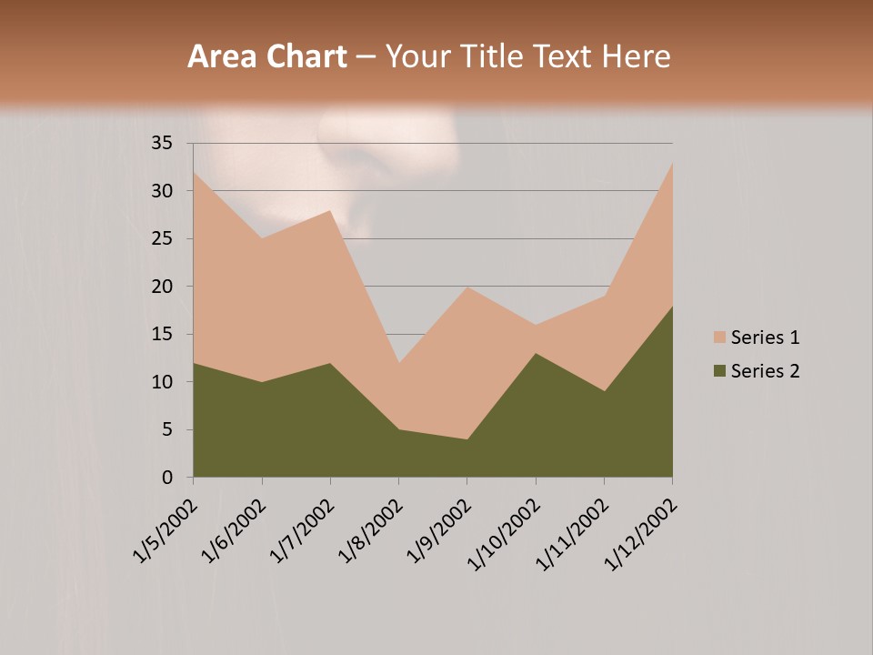 Beautiful Young Woman With Long Healthy Dark Hair On Black Background. PowerPoint Template