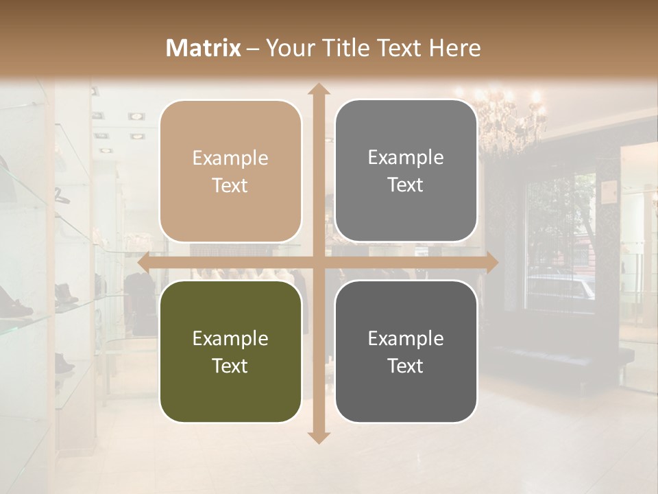 Panoramic Image Of Luxury Boutique Interior PowerPoint Template