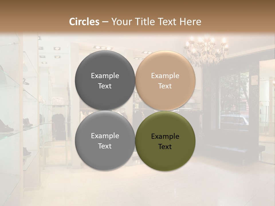 Panoramic Image Of Luxury Boutique Interior PowerPoint Template