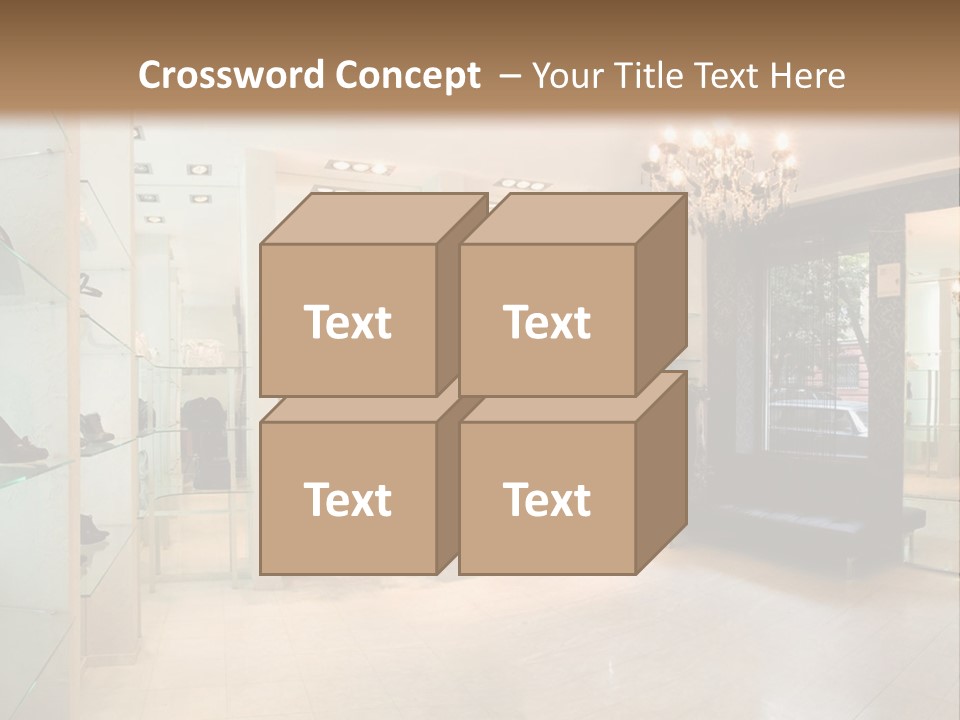 Panoramic Image Of Luxury Boutique Interior PowerPoint Template