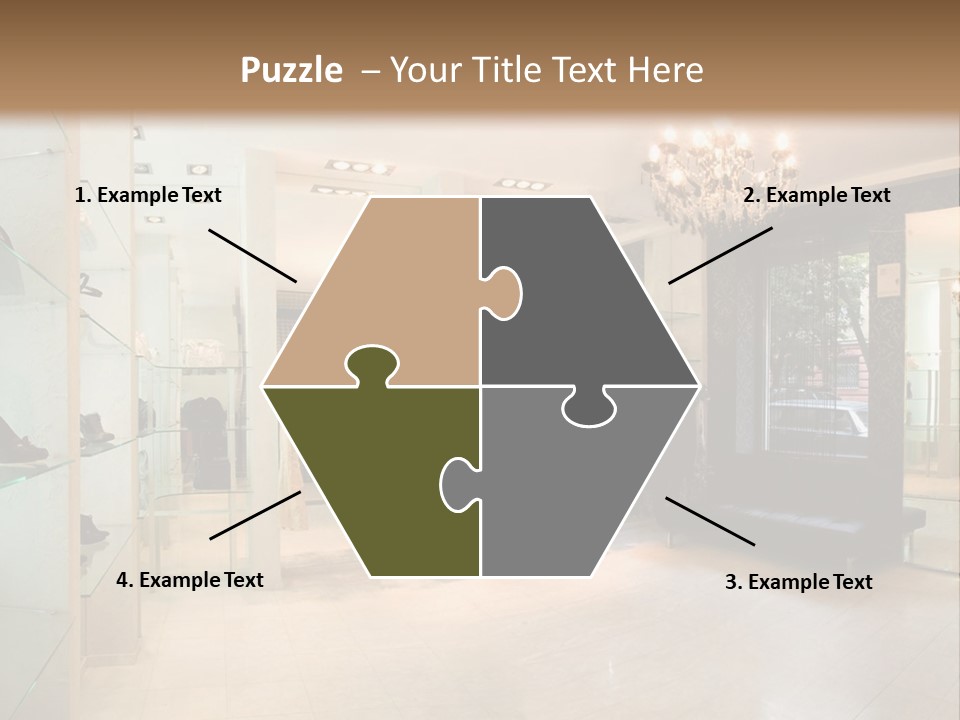 Panoramic Image Of Luxury Boutique Interior PowerPoint Template