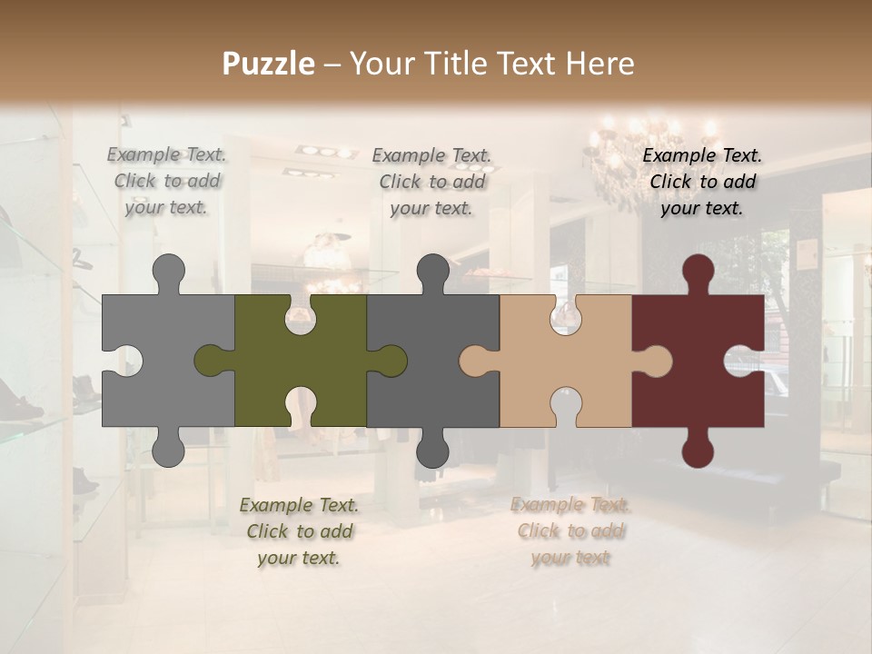 Panoramic Image Of Luxury Boutique Interior PowerPoint Template