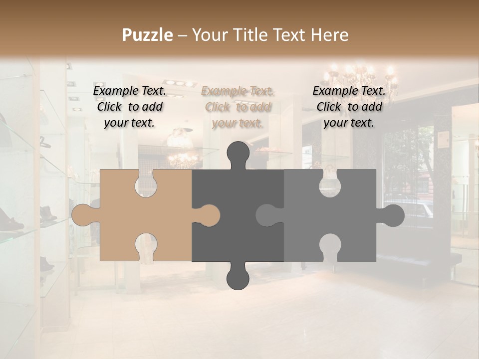 Panoramic Image Of Luxury Boutique Interior PowerPoint Template