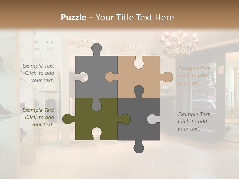 Panoramic Image Of Luxury Boutique Interior PowerPoint Template