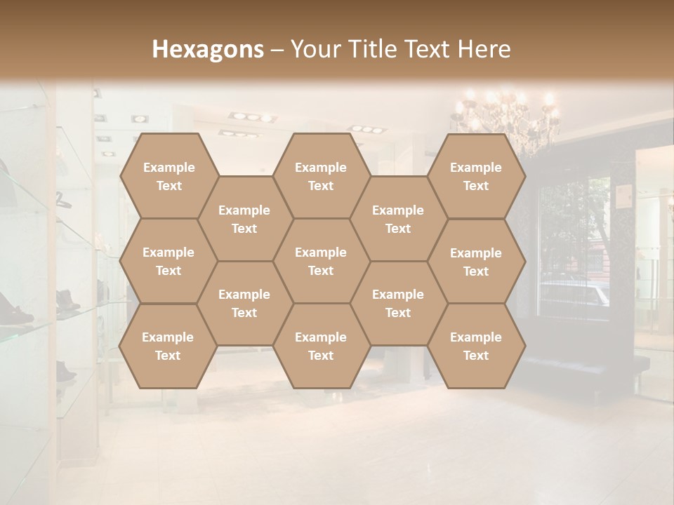 Panoramic Image Of Luxury Boutique Interior PowerPoint Template