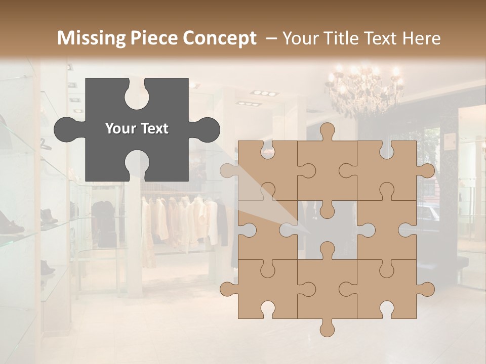 Panoramic Image Of Luxury Boutique Interior PowerPoint Template