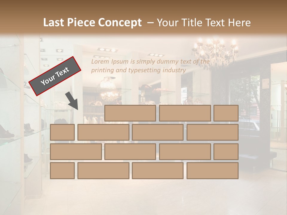 Panoramic Image Of Luxury Boutique Interior PowerPoint Template