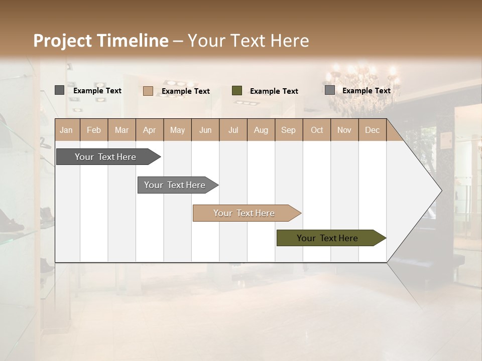 Panoramic Image Of Luxury Boutique Interior PowerPoint Template