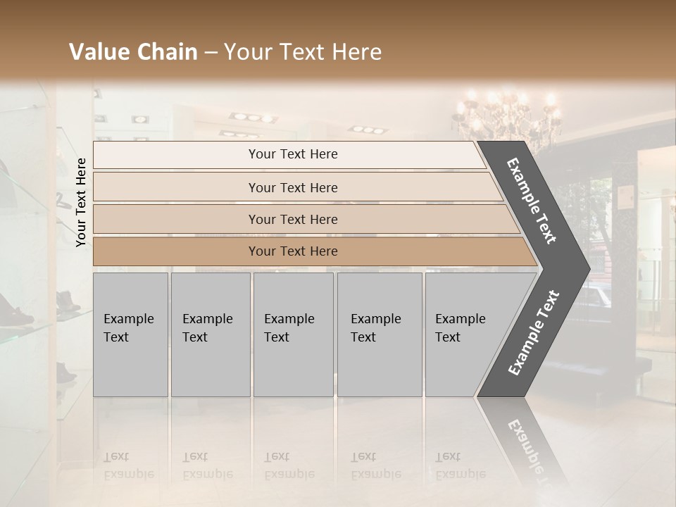 Panoramic Image Of Luxury Boutique Interior PowerPoint Template