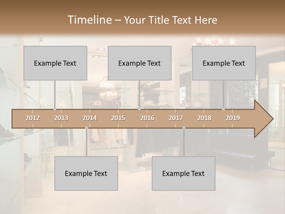 Panoramic Image Of Luxury Boutique Interior PowerPoint Template