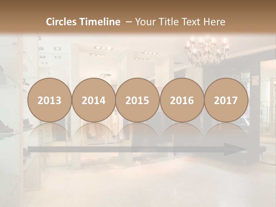 Panoramic Image Of Luxury Boutique Interior PowerPoint Template