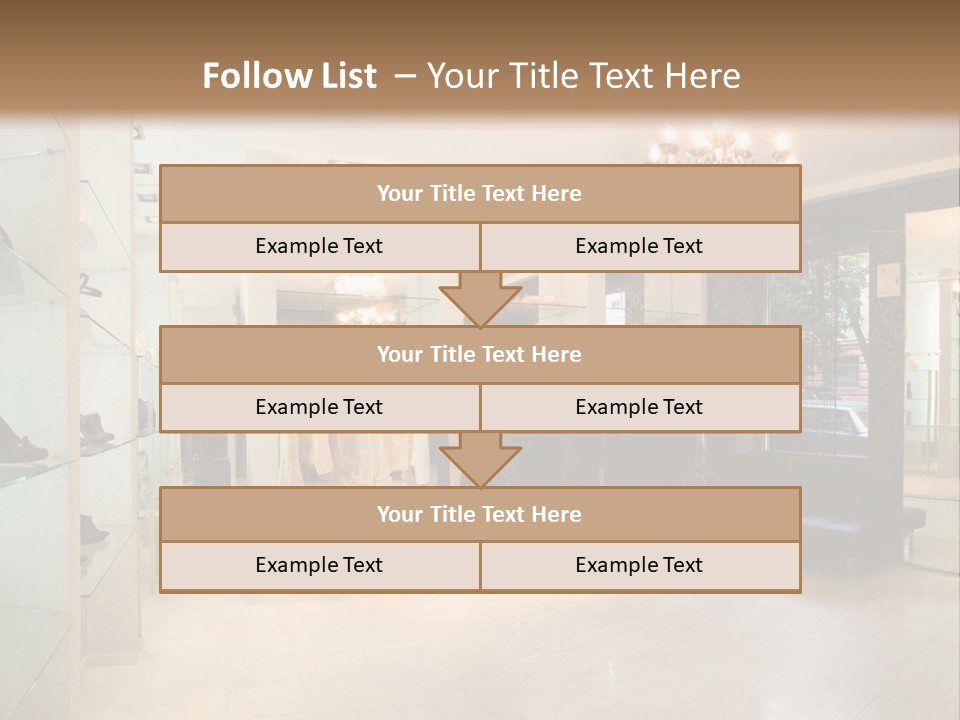 Panoramic Image Of Luxury Boutique Interior PowerPoint Template